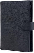 Slim Passport Holder for Travel – RFID Blocking Leather Passport Wallet for Women & Men with Card Slots, Zippered Coin Pocket, SIM Card Slot Cover Case – Gift Ready(Black)