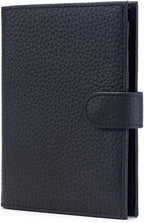 Slim Passport Holder for Travel – RFID Blocking Leather Passport Wallet for Women & Men with Card Slots, Zippered Coin Pocket, SIM Card Slot Cover Case – Gift Ready(Black)