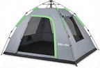 Golabs CT3 2 Person Instant Camping Tent, 1-Minute Setup by Pre-Attached Pole, 4 Side Mesh & Door Ventilation, Lightweight 4.8lbs Portable Design with Carry Bag, Inner Storage Pockets & Hooks for Park