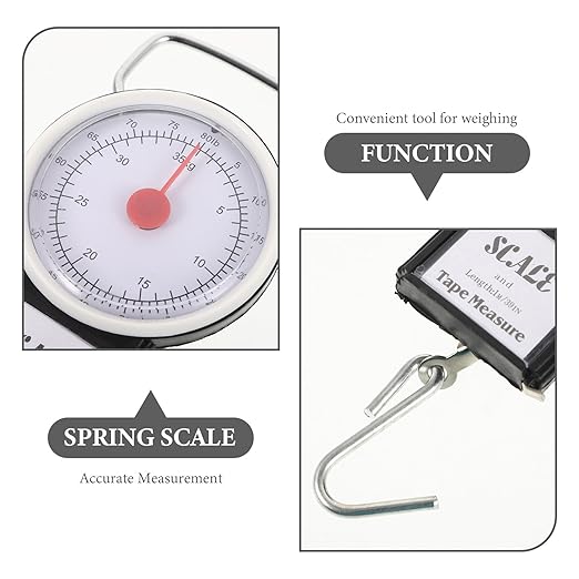Portable Handheld Luggage Scale 35kg Mini Spring Fish Hook Weighing Scale for Travel Suitcases and Backpacks