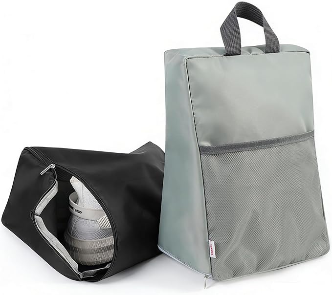 Shoe Bags for Travel Shoe Bag,2Pcs Travel Essentials Shoe Storage for Men Women(Black and Grey)