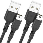 3ft Mini USB cable, 2 Pack USB 2.0 to mini b charger cord USB type A male Fast Charging cable Compatible with PS3 Controller, MP3 Player, Digital Camera, GPS Receiver, Dash Cam, Garmin GPS, Hero 3+