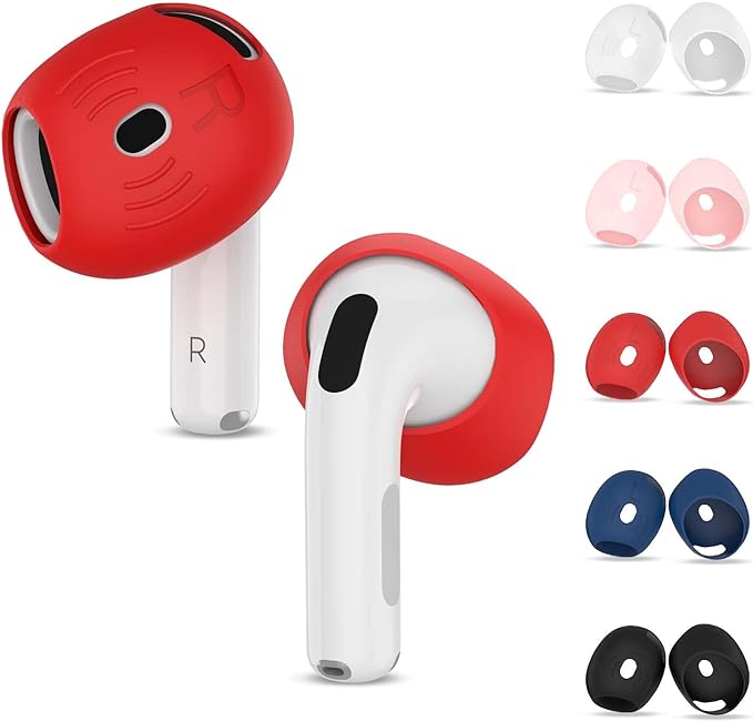 5 Pairs for AirPods 4 Ear Tips Cover, Silicone AirPod 4 Earbuds Cover Anti Slip Soft Air Pod 4 Accessories Compatible with Airpods 4th Generation 2024 [Fit in Charging Case] - 5 Color
