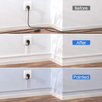 Yecaye 125in Cord Hider, Large Cord Covers for Wires on Wall, Cable Management Kit for Mount TVs, Wire Hider Cable Concealer for Home Office, W1.18in H0.6in, White