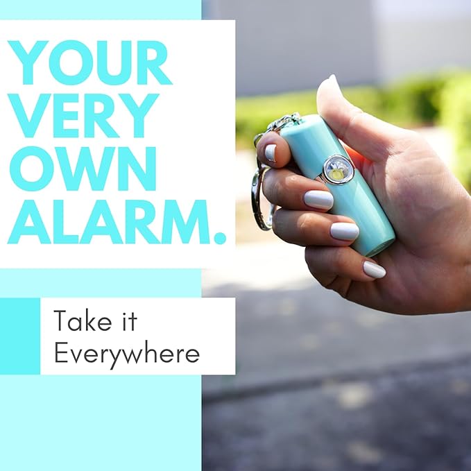 Securityman Personal Alarms for Women | Safety Alarm Keychain (Loud 130dB Siren and SOS Strobe Light) Everyday Self Defense Security Alarm Protection Device (Teal)