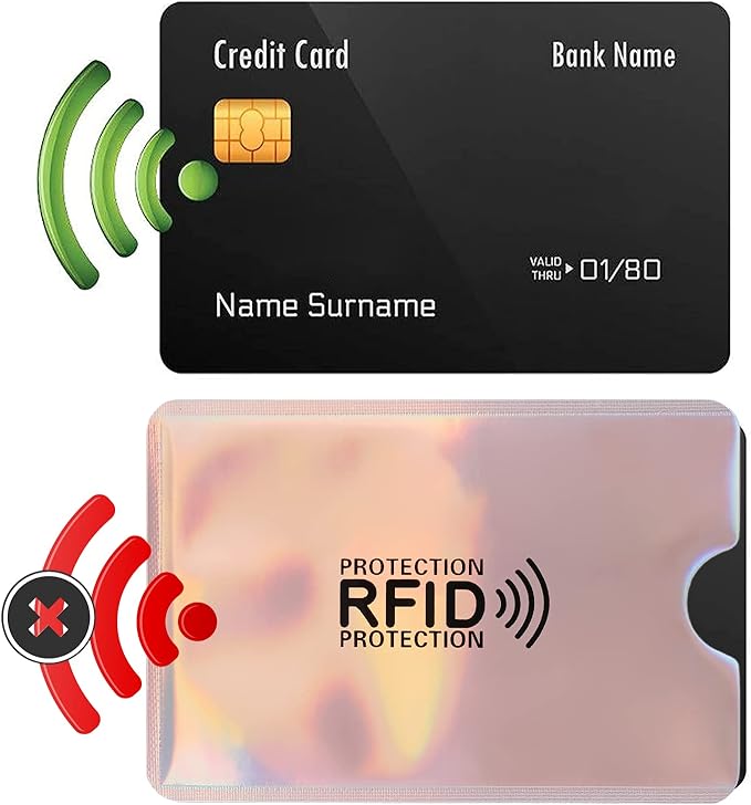 Molain Colorful RFID Card Holder, 9 Pieces RFID Blocking Sleeves Credit Card Sleeves Set RFID Identity Card Protector for Women Men