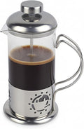 BNYD Single Serve French Press Coffee Maker – 12 oz Mini Stainless Steel & Glass Brewer for 1 Cup, Portable & Affordable Manual Coffee Press with Fine Mesh Filter for Home, Travel, or Camping