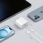 iPhone 17 16 15 Charger Fast Charging, [ETL Safety Certified] 2 Pack 10FT USB C Charger Cable with 20W Type C Fast Charging Block for iPhone 17/17 Pro/17 Pro Max/16/16 Pro/16 Pro max/16 Plus/15（White）