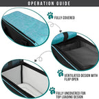 PetAmi Dog Purse Carrier for Small Dogs Cats, TSA Airline Approved Soft-Sided Pet Carrier with Pockets, Ventilated Travel Tote Bag with Bed & Shoulder Strap, Puppy Kitten, Max 12 lbs, Turquoise