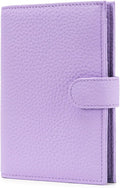 Karmiir RFID Passport Holder Travel Wallet for Women, Leather Passport Cover Wallet with Card Holders SIM Slots,Zippered Coins Pocket and Cash Slot Slim Compact Travel Wallet (Taro Purple)