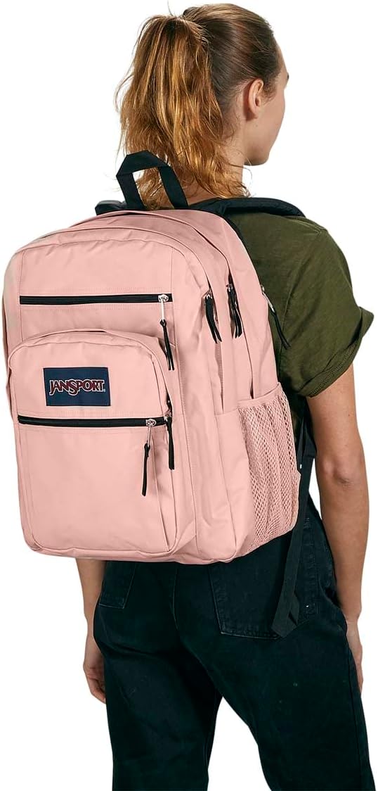 JanSport Laptop Backpack - Computer Bag with 2 Compartments, Ergonomic Shoulder Straps, 15” Laptop Sleeve, Haul Handle - Misty Rose