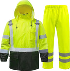 NORTHSKY Hi-Vis Reflective Rain Suit Waterproof Safety Rain Jacket Rain Gear for Men and Women Fishing Outdoor Work Raincoats