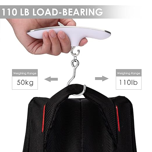 110lbs Archery Bow Scale for Draw Weight Digital Bow Scale with g/oz/kg/lb 4 Unit Conversions Luggage Scale for Traveling Bow Draw Weight Scale Recurve Bow Accessories