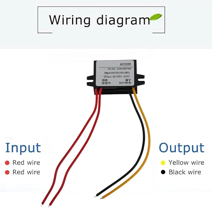 Step Down Converter Power Converter Waterproof Step Down Volt Converter AC 10-28V to DC 12V Converter AC-DC Step Down Power Module(5A)
