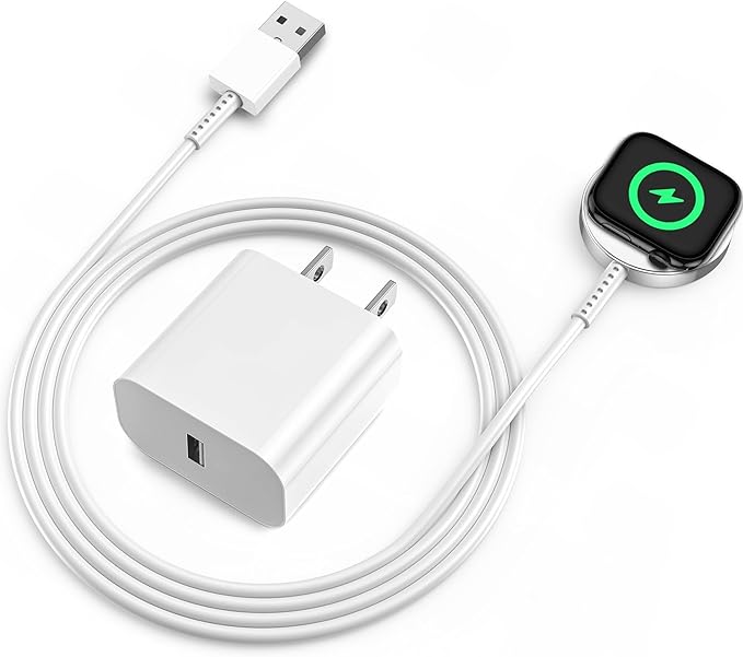 for Apple Watch Fast Smart iWatch Charger 3.3FT Magnetic Charging Cable with USB Wall Charger for Ultra2/Ultra/Series 9/8/7/SE/6/5/4/3/2/1