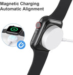 Fast Charger for Apple Watch Charger, Magnetic iWatch Charger to USB A Cable 3.3FT with USB A Wall Plug Adapter for Apple iWatch Series Ultra/10/9/8/7/6/SE/5/4/3/2 (White)