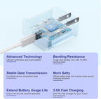 10FT iPhone Fast Charger,3Pack Extra Long[Apple MFi Certified]iPhone Charger Fast Charging Quick 10Foot USB C to Lightning Cable Cord Adapter Block for iPhone 14 Pro Max/14 Plus/13/12Mini/11/XS/X/iPad