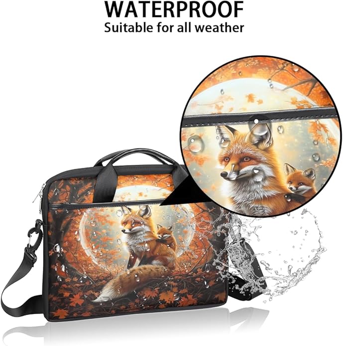 Laptop Shoulder Bag for Women Men, Waterproof Computer Case Messenger Bag Briefcase for Business Office Travel
