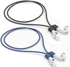 2 Pack Ultra Strong Magnetic Anti-Lost Straps for AirPods, Colorful Soft Silicone Sports Lanyard Compatible with AirPods 1&2 / AirPods 3rd / AirPods Pro 1st&2nd Gen, Neck Rope Cord-Black+Blue