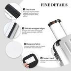 Abstract Colorful Devil Eye 2 Pack Luggage Handle Wrap Set of Neoprene Luggage Tags for Suitcases Bag Strap Wrap Cover Travel Airplane Accessories Covers Markers Sleeve Grips Identifiers Cruise