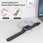 Fast Charger for Apple Watch Charger, Magnetic iWatch Charger to USB A Cable 3.3FT with USB A Wall Plug Adapter for Apple iWatch Series Ultra/10/9/8/7/6/SE/5/4/3/2 (Purple)
