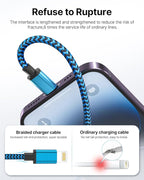 Aioneus iPhone Charger Cord 3ft 3Pack MFi Certified Lightning Cable Fast Charging Nylon Braided Phone Charger Cable Compatible with iPhone 14 13 Pro 12 Pro 11 Pro Xs Max Xr 8 7Plus SE