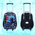 HPJGD Boys Suitcase, Kids Water Resistant Rolling Luggage, Motorcycle Travel Carry on for Elementary Preschool Toddler