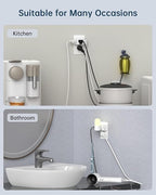 BEONDON Small Angled Outlet Extender, 3 Way Outlet Splitter Plug for Bathroom Kitchen and Other Tight Spaces, White, 1 Pack