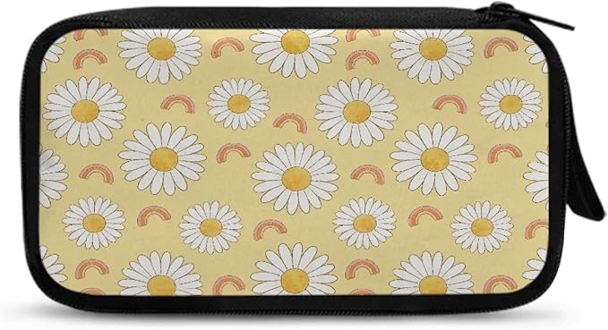 Daisies Travel Cord Organizer Case Tech Pouch Electronic Accessories Carry Case Storage Bag Travel Bag Cable Organizer for Charger Earphone Phone Cord Cable