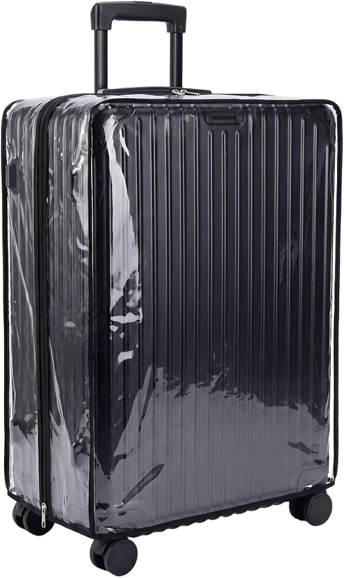 Krute Disassembly-Free Suitcase Cover 20 inch Luggage Cover PVC Waterproof Dustproof Anti-Scratch Transparent Travel Suitcase Protectors