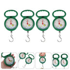 Operitacx 4pcs Portable Luggage Scales Handheld Spring Hook Plastic Weighing Scale for Travel Home Fishing with Compact Design and Lightweight Hook Random Color