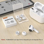 YUWAKAYI [3 Pairs] Replacement Ear Tips for AirPods Pro & Pro 2 with Noise Reduction Hole, Silicone Ear Tips for AirPods Pro with Portable Storage Box and Fit in The Charging Case (X-Small, White)
