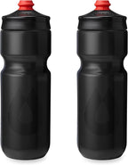 HydraPak Breakaway Surge Lightweight Bike Water Bottle 2-Pack (20oz, 25oz, 30oz) - High Flow, Cycling & Sports Squeeze Bottle