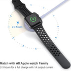 Fast Charger for Apple Watch Charger, Magnetic iWatch Charger to USB A Cable 3.3FT with USB A Wall Plug Adapter for Apple iWatch Series Ultra/10/9/8/7/6/SE/5/4/3/2 (Purple)