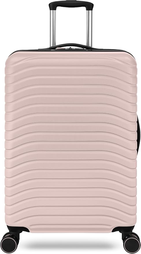 Everest Expandable Hardsided Spinner (Pink, 24-Inch Checked Medium)
