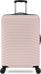 Everest Expandable Hardsided Spinner (Pink, 24-Inch Checked Medium)