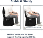 VINGLI Portable Toilet | Indoor Outdoor Commode w/Detachable Inner Bucket & Removable Paper Holder, Lightweight & Compact for Camping, Boat, Van, Emergency Use (Black)