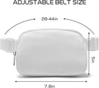 Belt Bag for Women Fanny Pack Crossbody Bags for Women Fashion Waist Packs with Adjustable Strap Gifts for Teenage Girls Women Men (White)