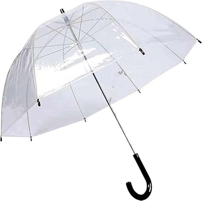 Capelli New York Adult Umbrella, Clear Umbrella for Rainy Days, Travel Essentials, Must-Have College Dorm Essentials