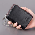 FurArt Zipper Wallet Women, RFID Blocking Credit Card Wallet, Business Card Holder, Compact Size KeyChain Wallet