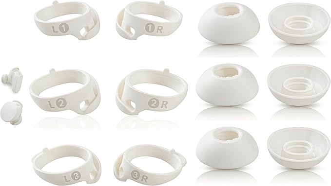 6 Pairs Replacement Ear Tips for Bose QuietComfort Ultra Earbuds (2023) & Bose QuietComfort Earbuds II (2022) - Anti-Slip Silicone Wingtip Covers Eartip-White