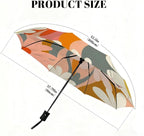 Windproof Travel Umbrella Colorful Daisy Floral Compact Auto Open/Close Folding Umbrellas for Rain