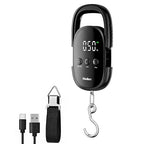 Meilen Luggage Weight Scale, 110LB/50KG Digital Fishing Scale with Portable Hanging, Suitcase Baggage Scale with Hook, Type-C Charging, LED Screen, Black (1)
