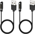 2-Pack Universal Magnetic Charger Cable for Smart Watch, 4-Pin 7.62mm Pin-Pitch Fast Charging Replacement Cord for Smartwatch, Fitness Tracker, Bone Conduction Headphones, Smart Glasses Accessories
