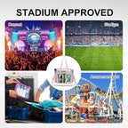 XCU Clear Bag for Stadium Events 12x6x12 Large Clear Tote Bag Transparent Lunch Bag Adjustable Straps for Concert Sports Work
