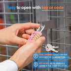 Forge Dual-Opening: Key or Combination Access Lock, TSA Approved Locks for Luggage, Pelican case, Travel, Gym, School, Stainless Steel Shackle. (Pink, 2 Pk)