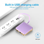 ummz Portable Charger 12000mAh with Built-in Cables,22.5W Fast Charging Power Bank,USB C Input/Output,Smart LED Display,Compact External Battery for iPhone 15,Samsung Galaxy,iPad,Tablets