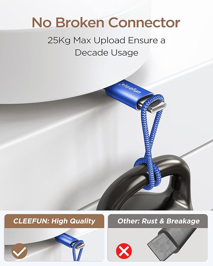 CLEEFUN Short USB C Cable 1ft, 5-Pack USB A to Type C Charger Cord Fast Charging for iPhone 17 16 15 Pro Max Air Plus, for Samsung Galaxy S25 S24 S23 S22 S21 S20 A17 A16 A15 A56 A55 A26 A35 A36 A71
