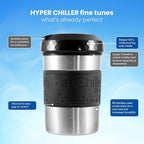 The Original but NEW Stainless-Steel HyperChiller HC2SS Patented Iced Coffee/Beverage Cooler Ready in One Minute, Reusable for Iced Tea, Wine, Spirits, Alcohol, Juice, 12.5 oz, Stainless Steel