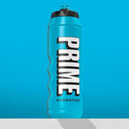 PRIME 32 oz Blue Squeeze Sports Water Bottle, BPA Free, Dishwasher Safe, Easy-Grip Ergonomic Leakproof Design, Fast Hydration for Gym, Cycling, Running